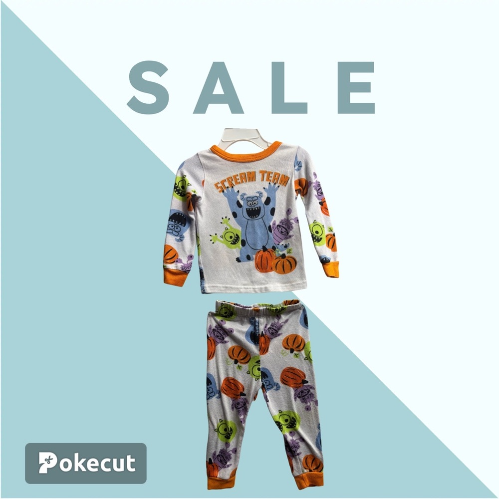 Disney Pixar Monsters Inc Halloween pajama set for toddlers size 2T